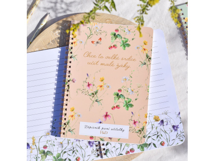 Zápisník s citátem - Chce to velké srdce učit malé žáky.