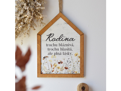 Podzimní domeček s květinami - Rodina plná lásky