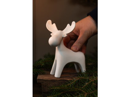 Keramický sob Ivan - 11 x 6 x 15 cm