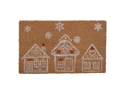 Kokosová rohožka s perníčky - 75x45 cm