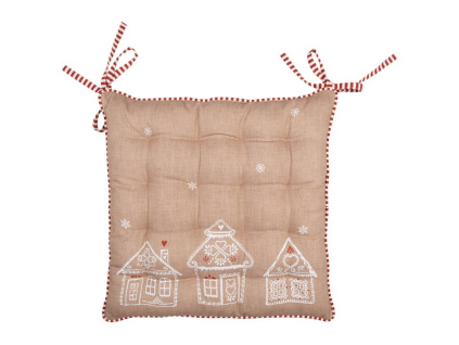 Polštářek na židli s motivem perníčků - 40x40 cm