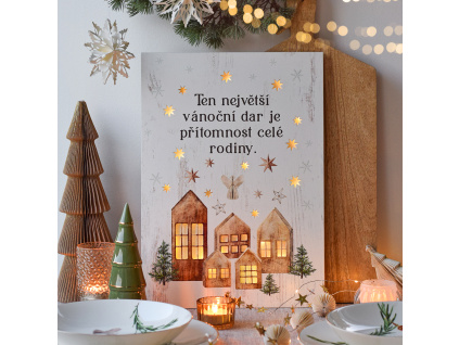 Vánoční LED cedule - kolekce Teplo domova