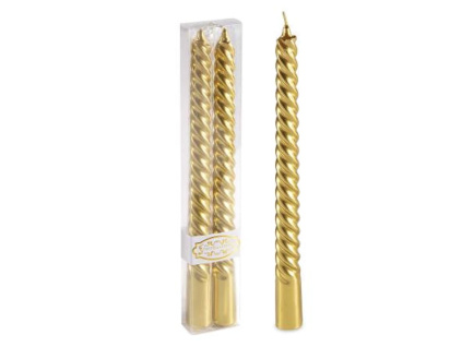 Vánoční zlatá svíce - 2ks