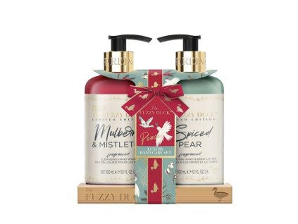 Winter Wonderland - sada péče o ruce, 2 ks vánoční dárková sada obsahující tekuté mýdlo a hydratační mléko, 2x300 ml