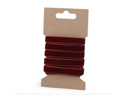 Sametová stuha šíře 9 mm - bordó