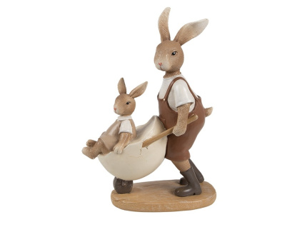 Dekorativní figurka králíků 15x7x21 cm