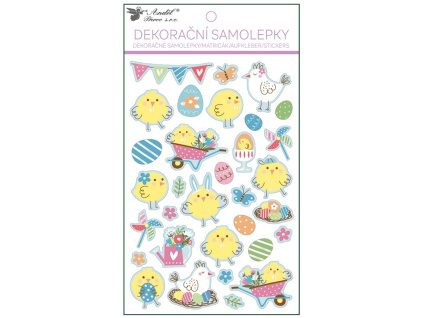 Samolepky kuřátka 14,5 x 25 cm