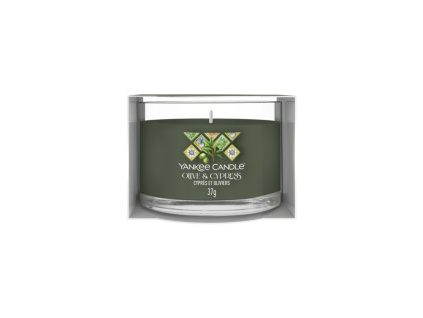 YANKEE CANDLE VOTIVNÍ SVÍČKA PLNĚNÁ VE SKLE OLIVE & CYPRESS