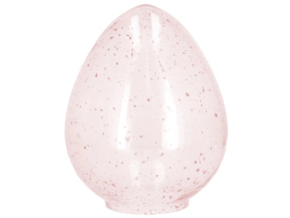 Skleněné vejce Seelze, průměr 12,5 cm, výška 19 cm, růžové