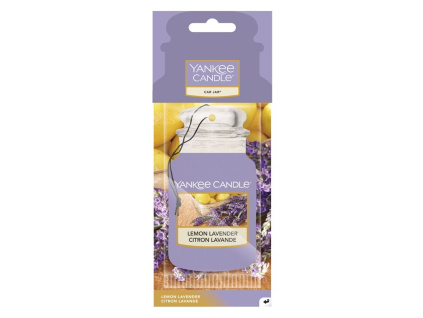 YANKEE CANDLE LEMON LAVENDER VŮNĚ DO AUTA - PAPÍROVÁ AUTO VISAČKA