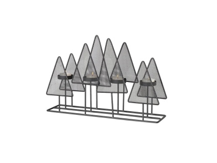 Adventní svícen "Aleria" černý