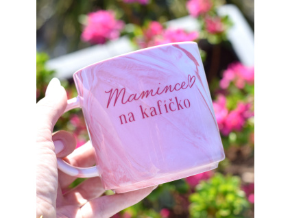 Mramorový hrnek - Mamince na kafíčko
