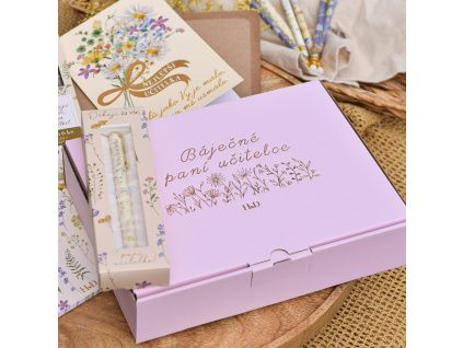 Dárková sada s krabičkou - Báječné paní učitelce