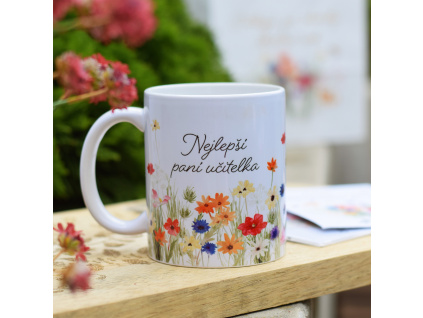 Hrnek Barevná louka - Nejlepší paní učitelka