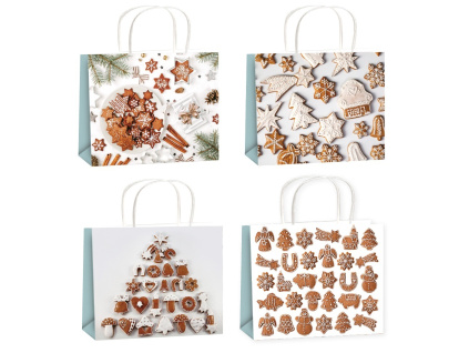 Taška vánoční dárková S 15 x 12 x 5,5 cm (Varianta Taška vánoční dárková S 15 x 12 x 5,5 cm D)