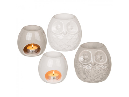 Keramická aromalampa, sova - 2 varianty (Varianta Keramická aromalampa, sova - 2 varianty B)