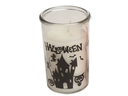 Barevná svíčka ve skle - Halloween, 3 druhy (Varianta Barevná svíčka ve skle - Halloween, 3 druhy A)