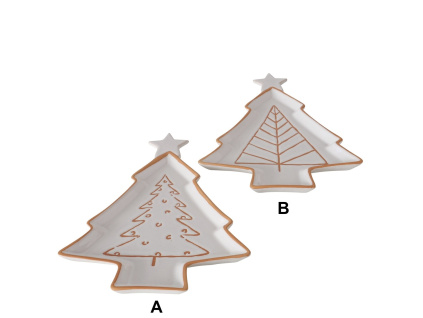 Vánoční keramická mísa - stromeček, 2 druhy (Varianta Vánoční keramická mísa - stromeček, 2 druhy B)