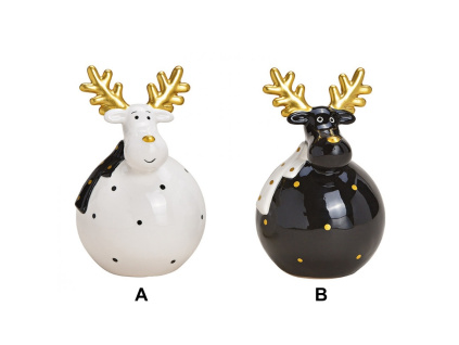 Keramický sob - 8x13x8cm - 2 druhy (Varianta Keramický sob - 8x13x8cm - 2 druhy B)