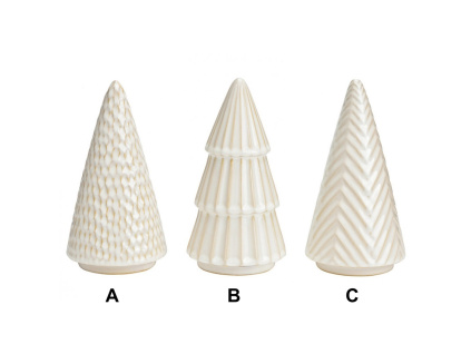 Keramické vánoční stromečky - 10x20x10 cm - 3 druhy (Varianta Keramické vánoční stromečky - 10x20x10 cm - 3 druhy C)