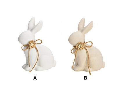Keramický králíček - 2 druhy, 12x15x7cm (Varianta Keramický králíček - 2 druhy, 12x15x7cm B)