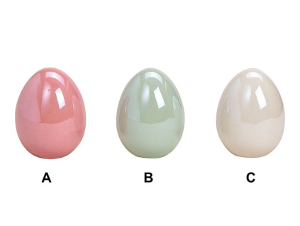 Lesklé velikonoční vajíčko - 3 barvy, 6x7x6cm (Varianta Lesklé velikonoční vajíčko - 3 barvy, 6x7x6cm C)