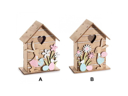 Velikonoční domeček ze dřeva - 2 druhy (Varianta Velikonoční domeček ze dřeva - 2 druhy, B)