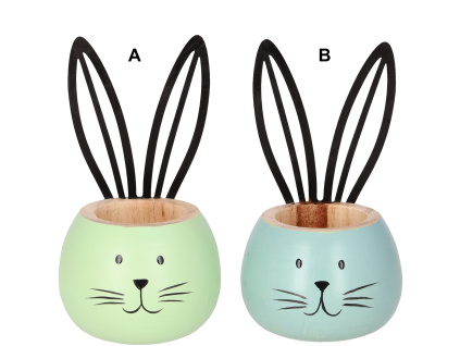 Dřevěný králíček - 7,5x13 cm, 2 barvy (Varianta Dřevěný králíček - 7,5x13 cm, 2 barvy A)