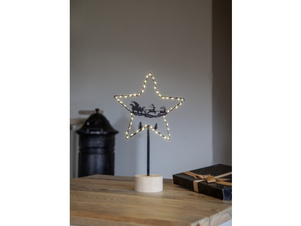 Svítící dekorační strom - Sob a sáně