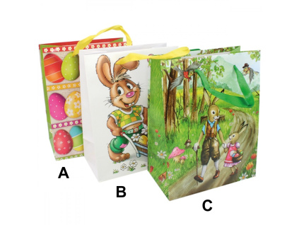 Papírová taška 23x18cm, velikonoční - 3 vzory (Varianta Papírová taška 23x18cm, velikonoční - 3 vzory C)