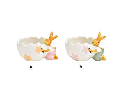 Velikonoční květináček skořápka - 2 druhy, 15x11x10cm (Varianta Velikonoční květináček skořápka - 2 druhy, 15x11x10cm B)