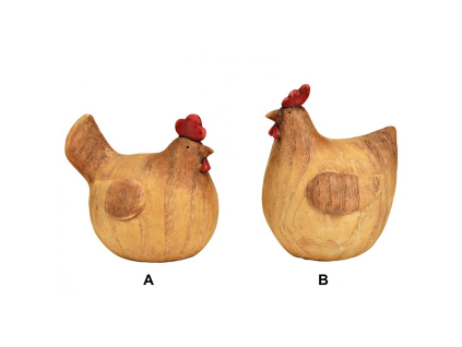 Dřevěná slepička - 2 druhy, 10x12x9cm (Varianta Dřevěná slepička - 2 druhy, 10x12x9cm B)