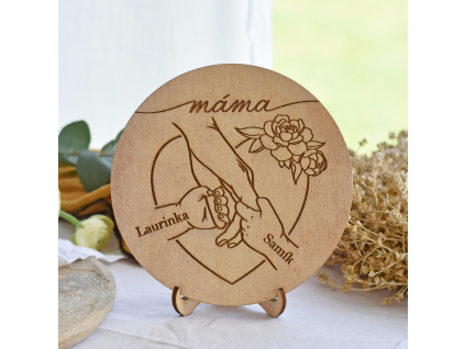 Srdce pro maminku - Dekorace na Vaše přání (Varianta 1 jméno)