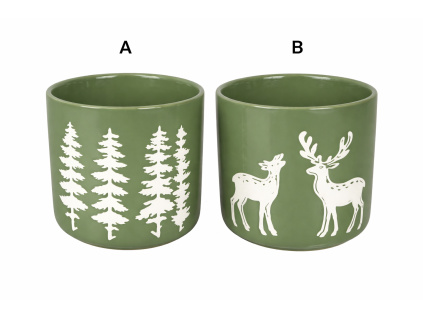 Vánoční svícen , zelený - 2 druhy