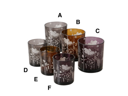 Skleněný svícen Mathilda - 6 druhů (Varianta Skleněný svícen Mathilda - 6 druhů C Varianta)