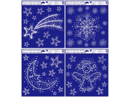 Okenní fólie, vánoční motivy - 30 x 33,5 cm (Varianta Okenní fólie, vánoční motivy - 30 x 33,5 cm C Varianta)