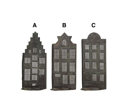 Kovový domeček na svíčku - 3 druhy (Varianta Kovový domeček na svíčku - 3 druhy C Varianta)