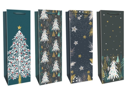 Taška na lahev zimní se zlatou ražbou 12 x 36 x 9 cm (Varianta Taška na lahev zimní se zlatou ražbou 12 x 36 x 9 cm D Varianta)