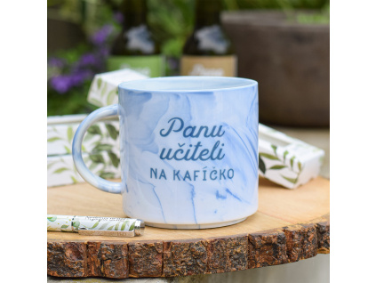 Mramorový hrnek - Panu učiteli na kafíčko
