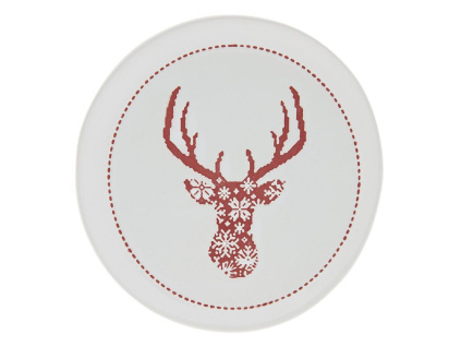 Vánoční talíř - Nordic červené paroží I.
