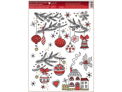 Okenní fólie barevná Vánoce 30 × 42 cm