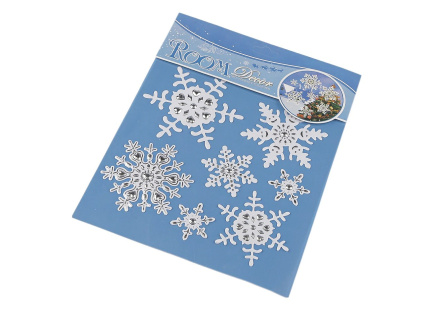 Vánoční samolepky plastické 3D - vločka