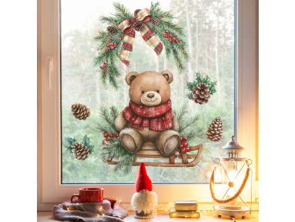 Medvídek na saních