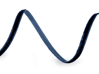 Sametová stuha modrá šíře 3 mm