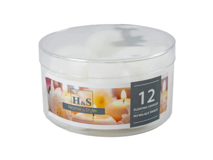 Plovoucí svíčky 12ks bílá v plastové krabičce