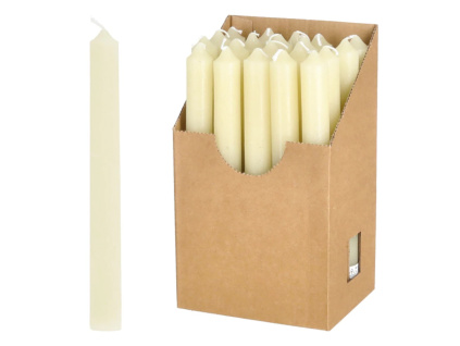 Svíčka Taper, slonovinová, rustikální