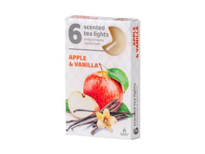 Čajové 6ks Apple Vanilla vonné svíčky
