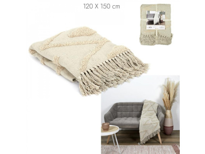 Deka se vzorem a třásněmi