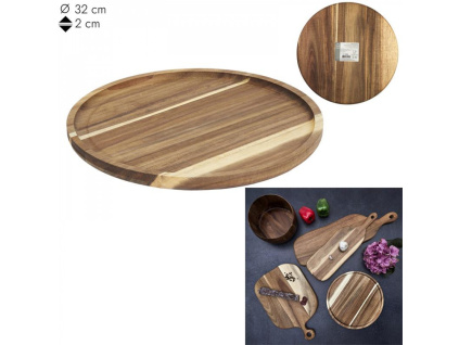 Servírovací tác - akátové dřevo - 32 cm