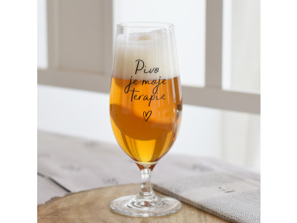 Pivní sklenice - Pivo je moje terapie